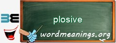 WordMeaning blackboard for plosive